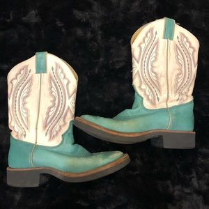 Justin Women’s Cowboy/Cowgirl Boots Teal size 8